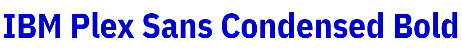 IBM Plex Sans Condensed Bold フォント